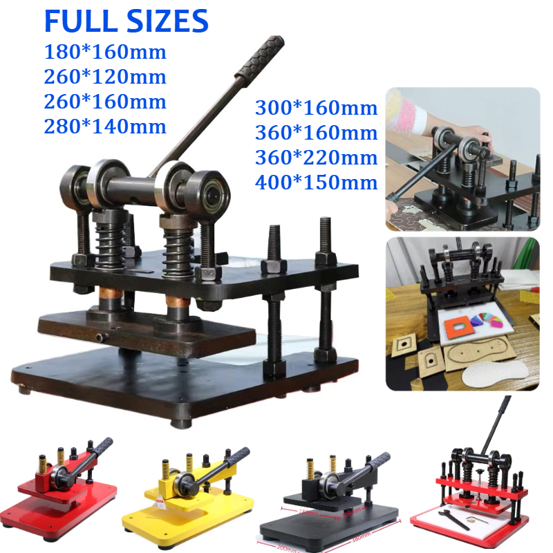 Leatherwork Machine - Lederschneidemaschine in voller Größe, Prägeplatte, manueller