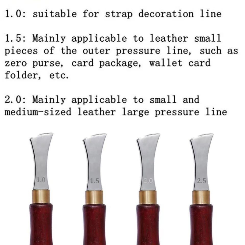 Roter Holzgriff Lederkantenfor – Groover Stitching Tool Bewertung und Preis